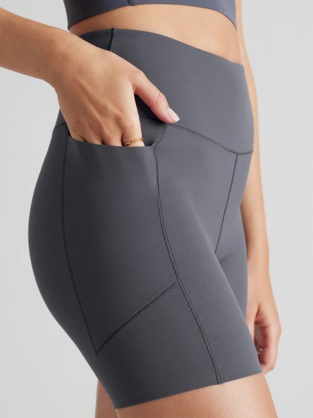 RHONE Revive™ Biker Short - 6" in Asphalt Pockets Training Short That Holds You